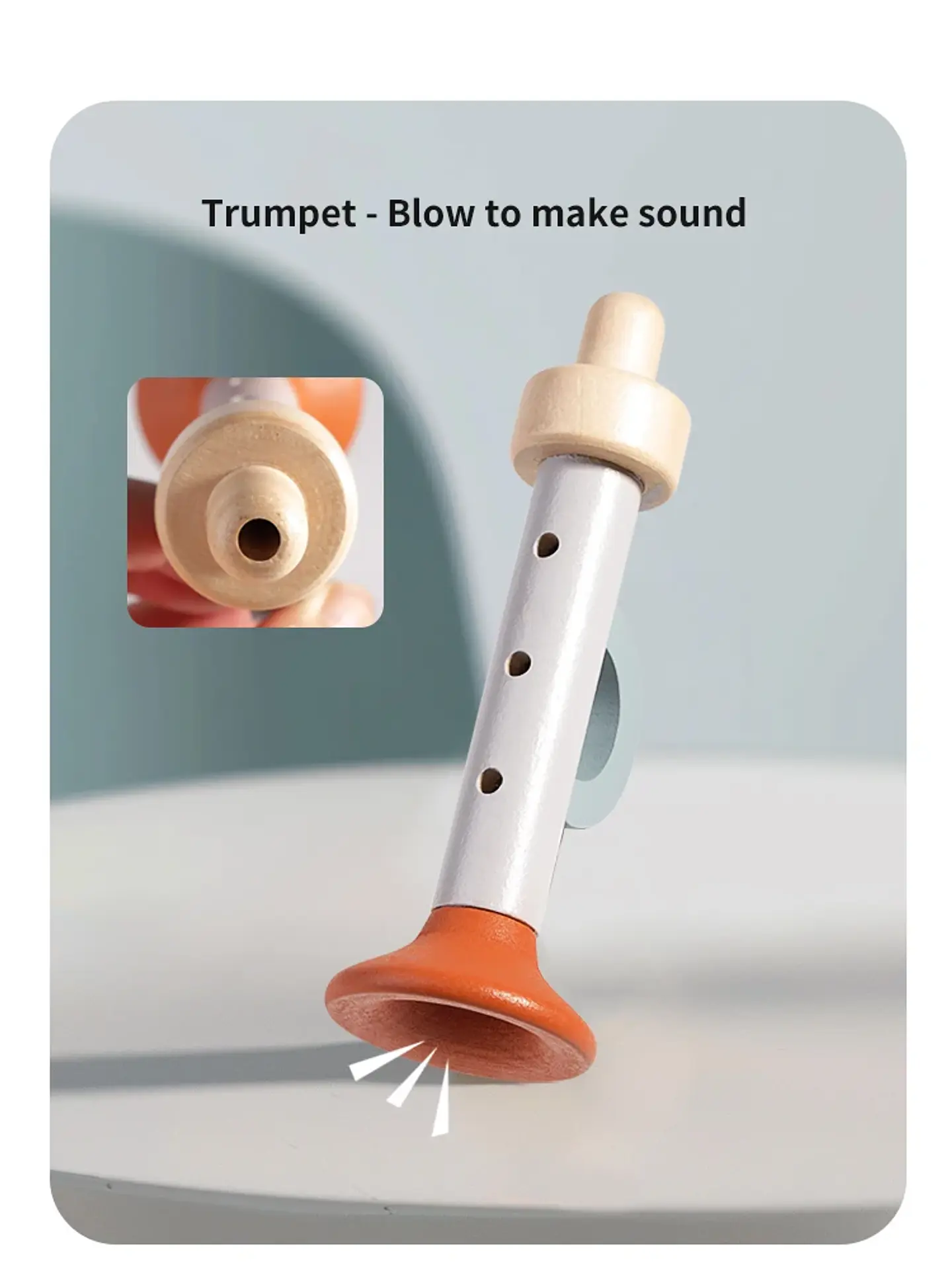 Ensemble d'instruments de musique en bois pour bébés – Lot de 5 jouets musicaux sensoriels Montessori pour enfants 12