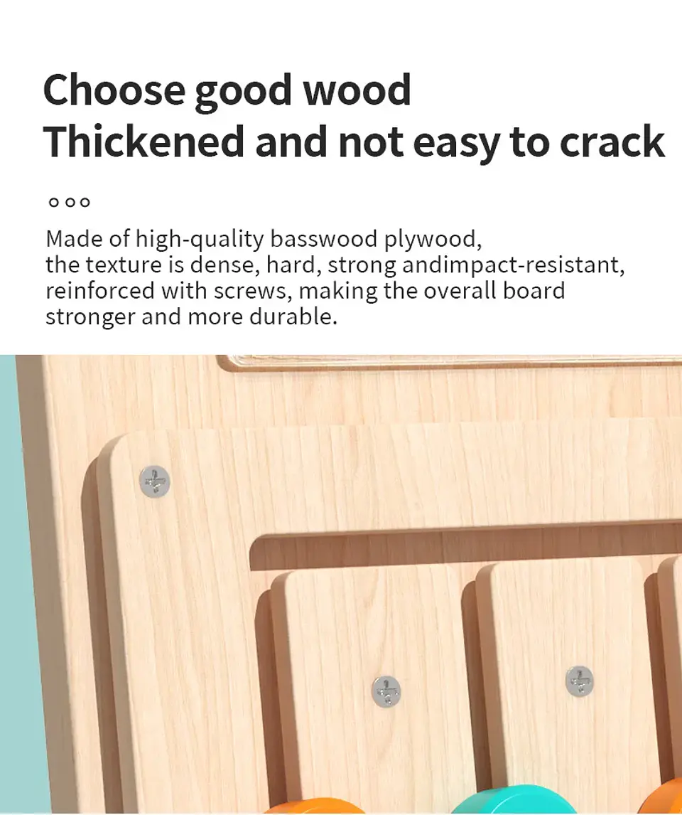Montessori Wooden Color Matching Game Logic & Memory Board for Kids 14