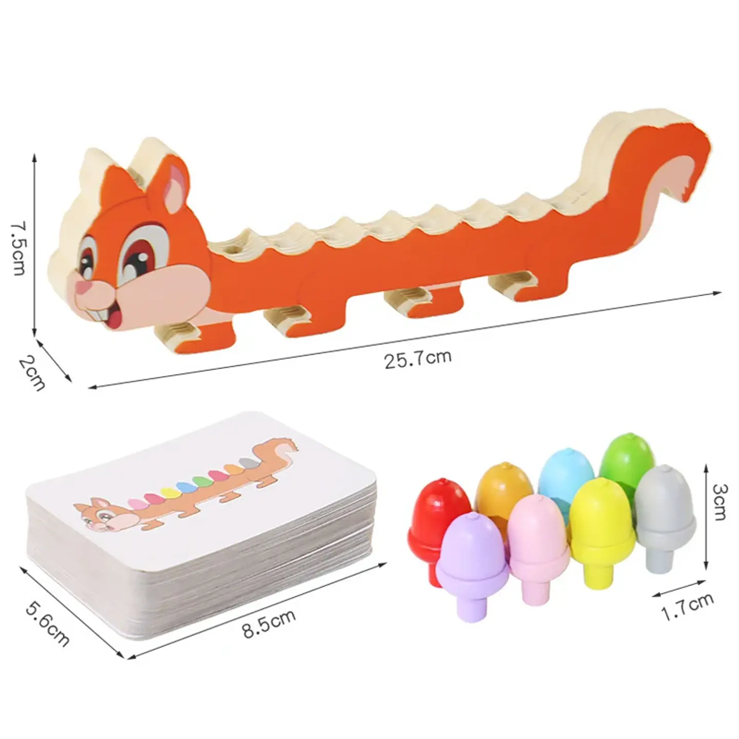 Montessori Magnetic Caterpillar Puzzle  Wooden Color & Shape Matching Board for Kids 15