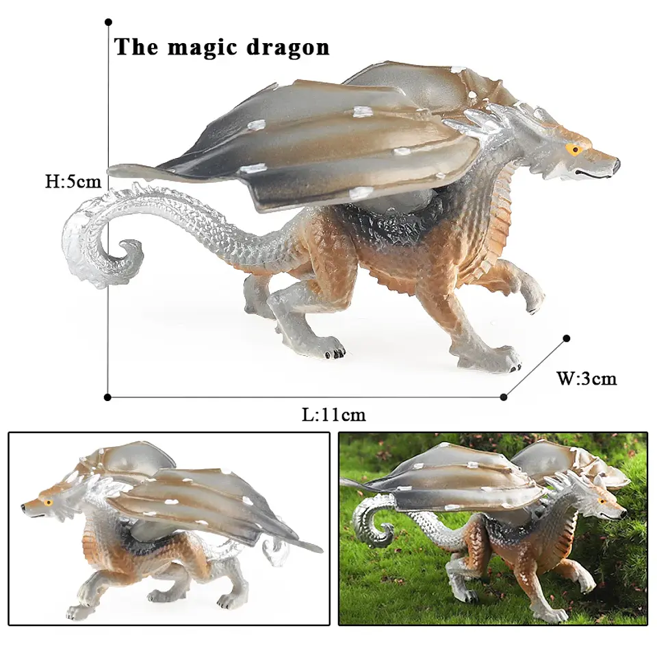 Oenux – Figurines de dragon et de phénix mythiques : modèles de créatures fantastiques en PVC pour enfants 14