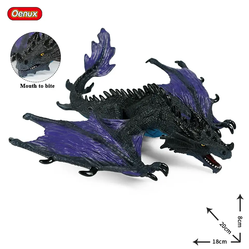 Oenux – Collection de figurines d'animaux en PVC pour enfants : créatures mythiques et dinosaures 14
