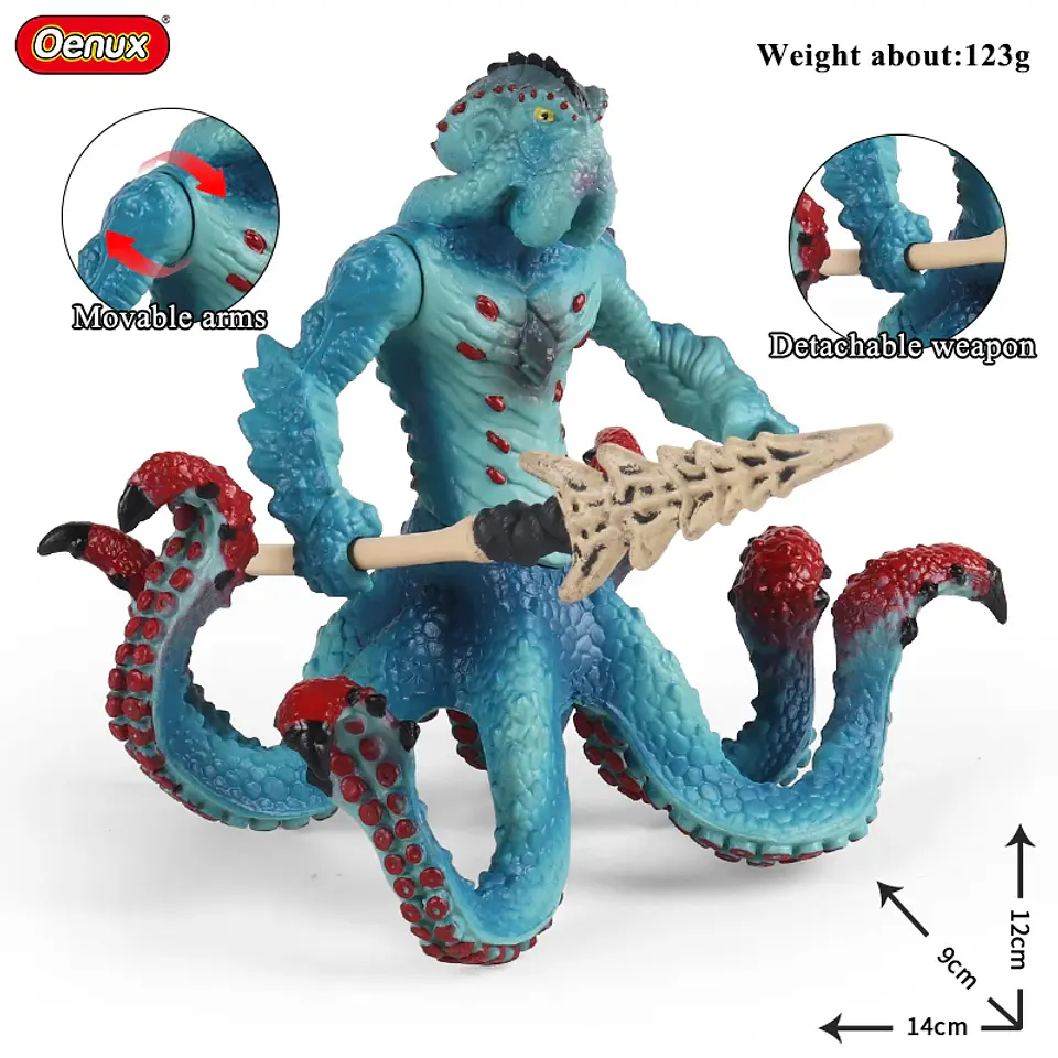 Oenux – Collection de figurines d'animaux en PVC pour enfants : créatures mythiques et dinosaures 15