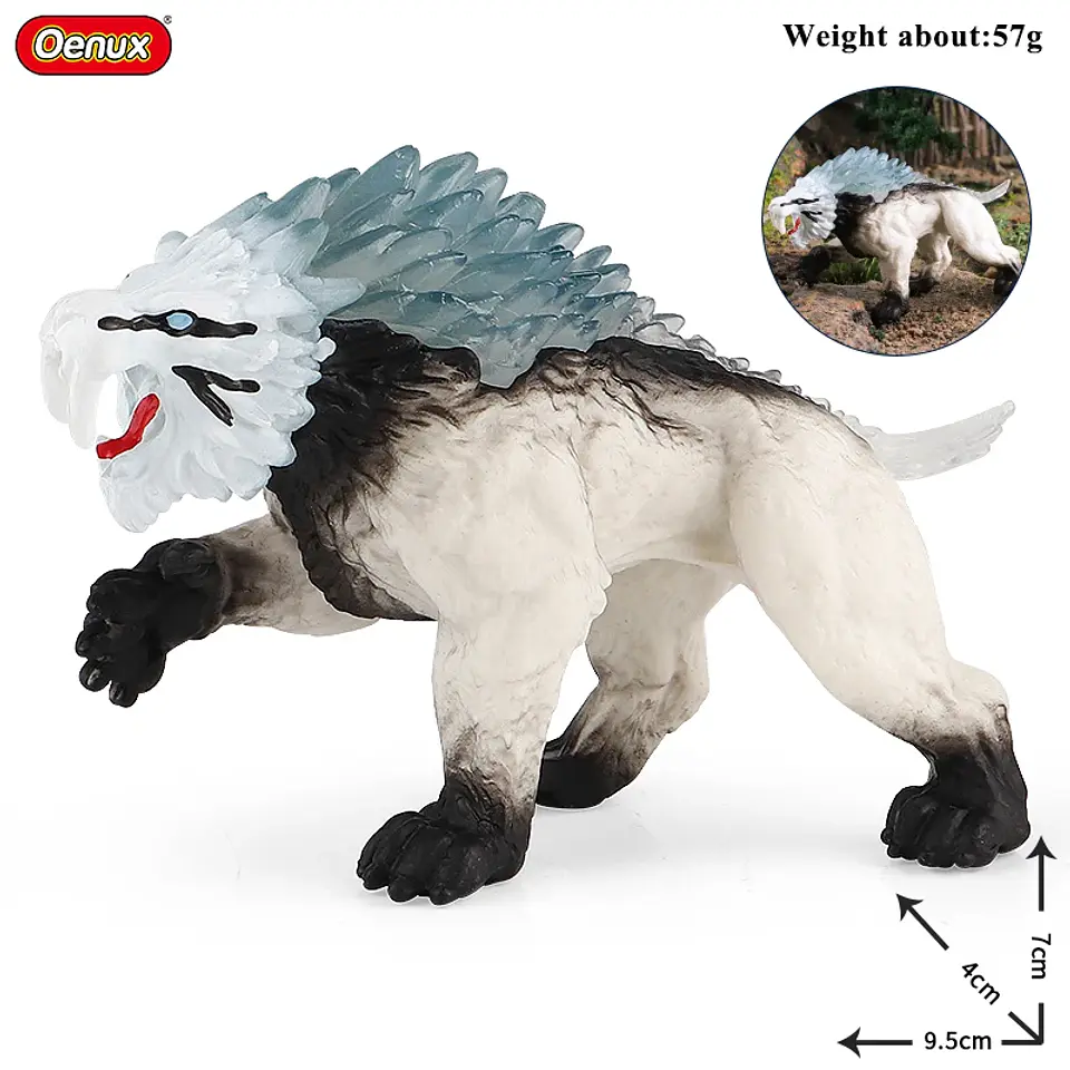 Oenux – Figurines de dragon et de phénix mythiques : modèles de créatures fantastiques en PVC pour enfants 18