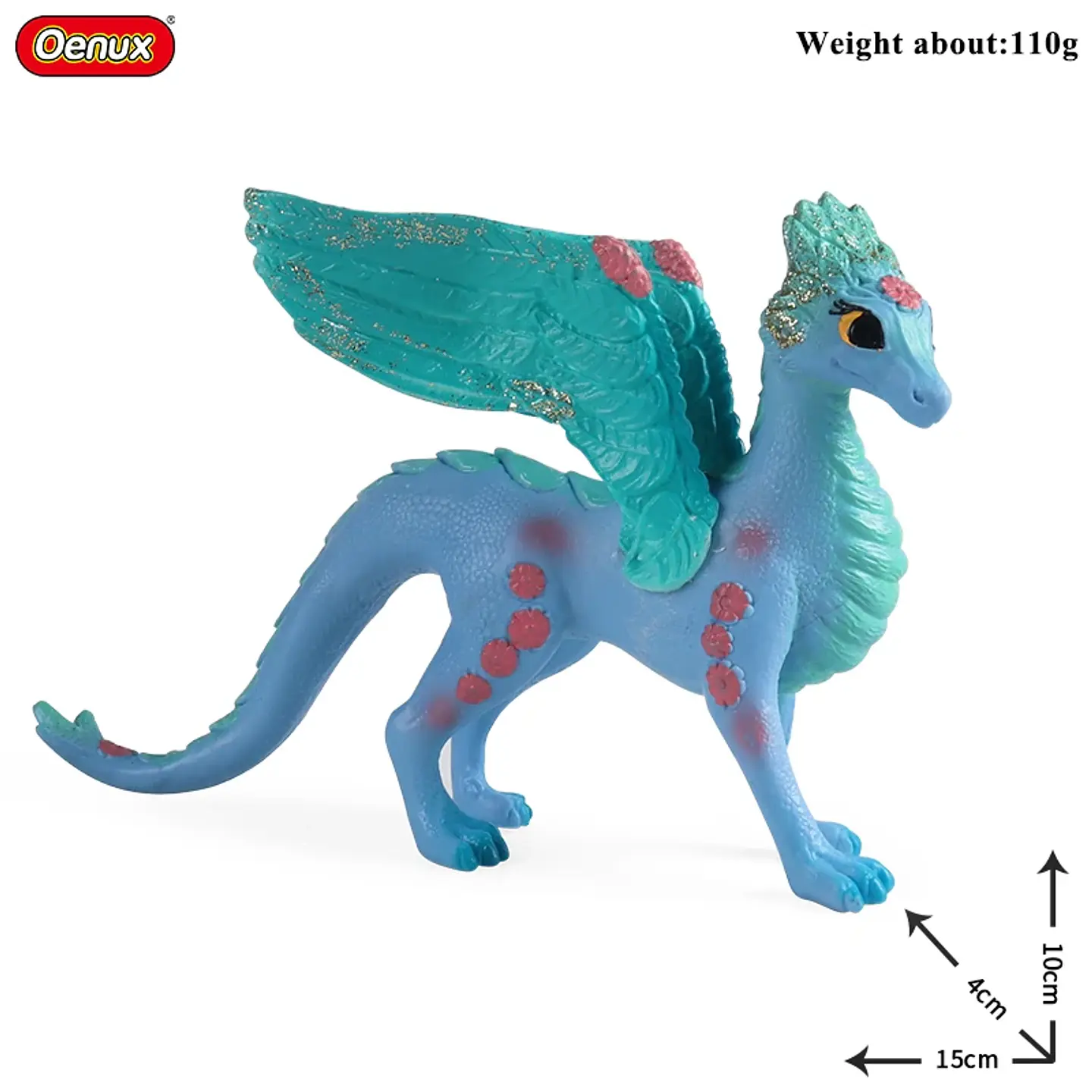 Oenux – Collection de figurines d'animaux en PVC pour enfants : créatures mythiques et dinosaures 19