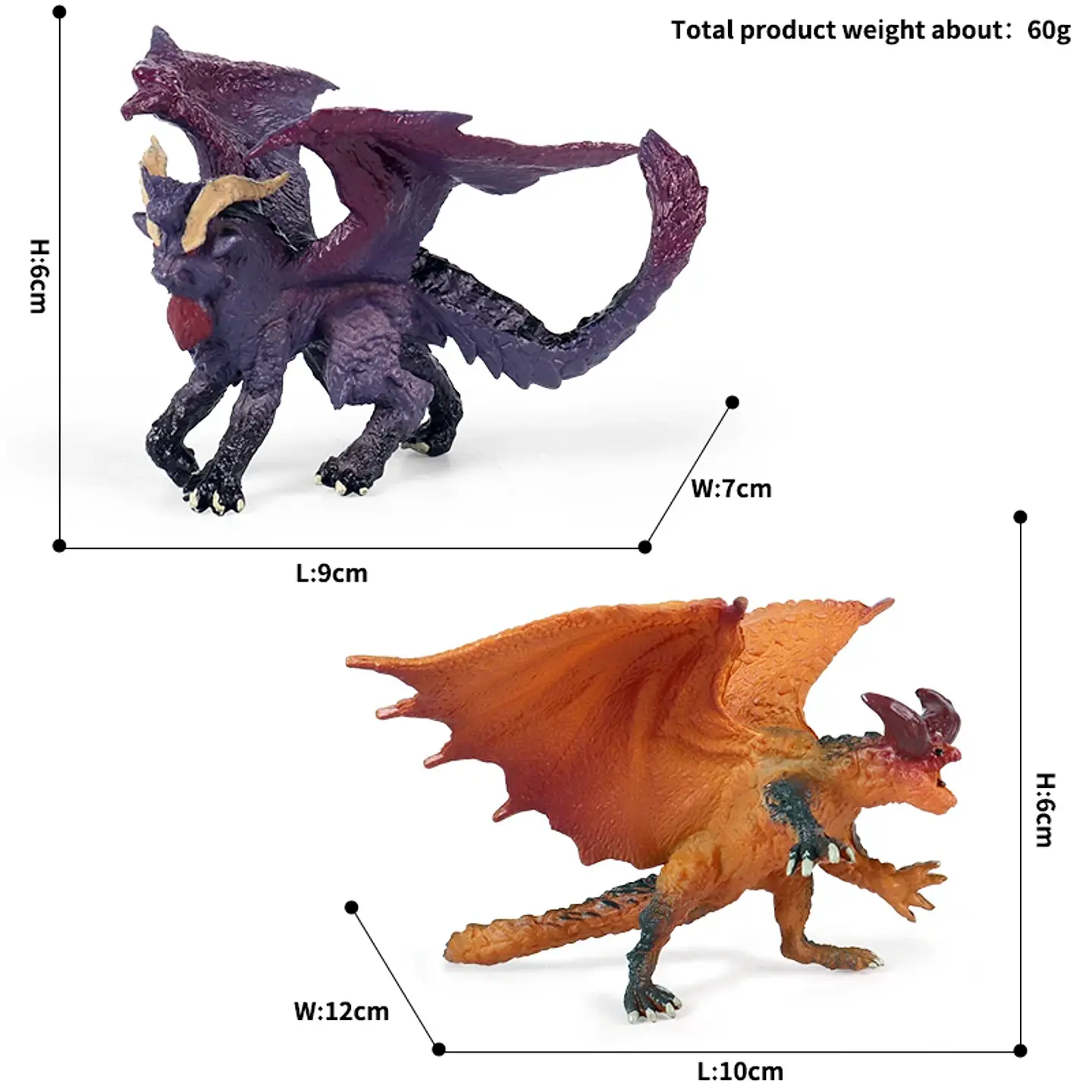 Oenux – Figurines de dragon et de phénix mythiques : modèles de créatures fantastiques en PVC pour enfants 19