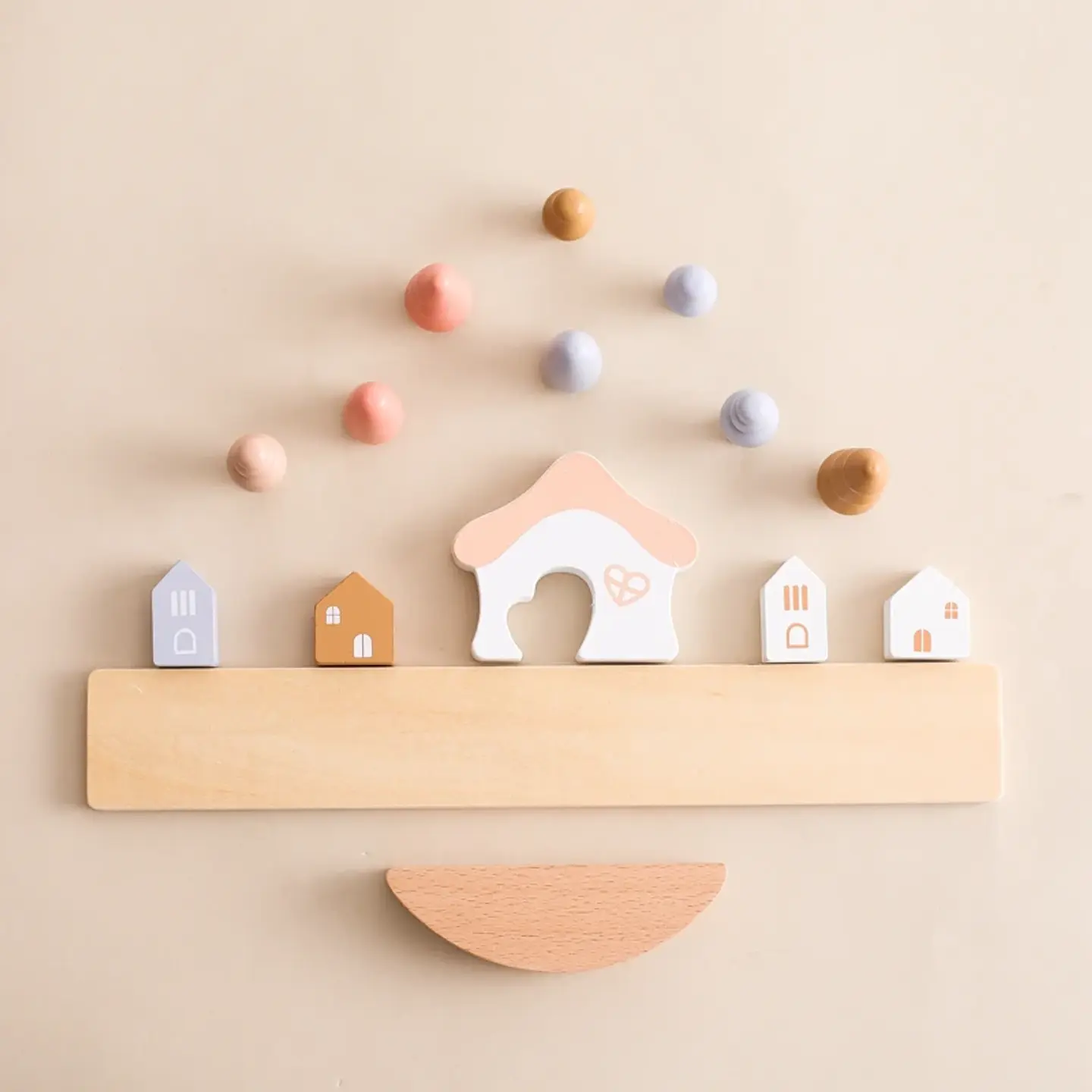 Montessori Wooden Forest Stacking Blocks Balancing & Threading Toy for Kids 20