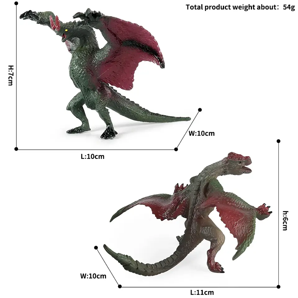 Oenux – Figurines de dragon et de phénix mythiques : modèles de créatures fantastiques en PVC pour enfants 20