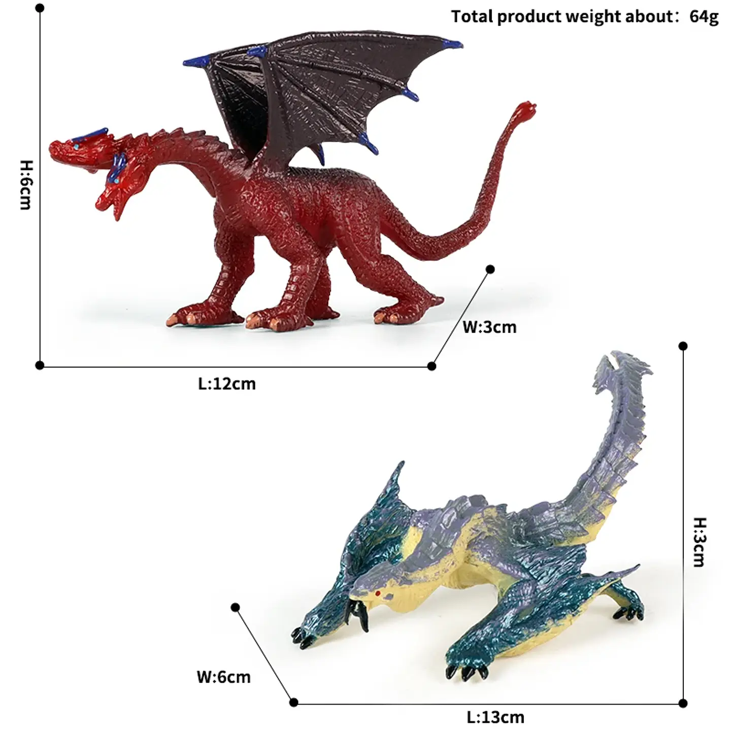 Oenux – Figurines de dragon et de phénix mythiques : modèles de créatures fantastiques en PVC pour enfants 21