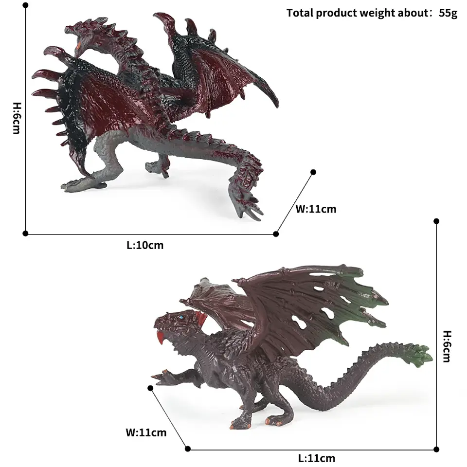Oenux – Figurines de dragon et de phénix mythiques : modèles de créatures fantastiques en PVC pour enfants 22