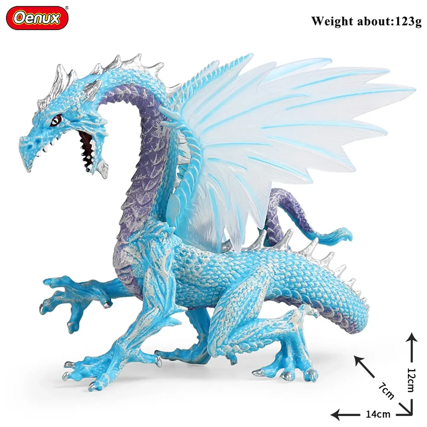 Oenux – Collection de figurines d'animaux en PVC pour enfants : créatures mythiques et dinosaures 23