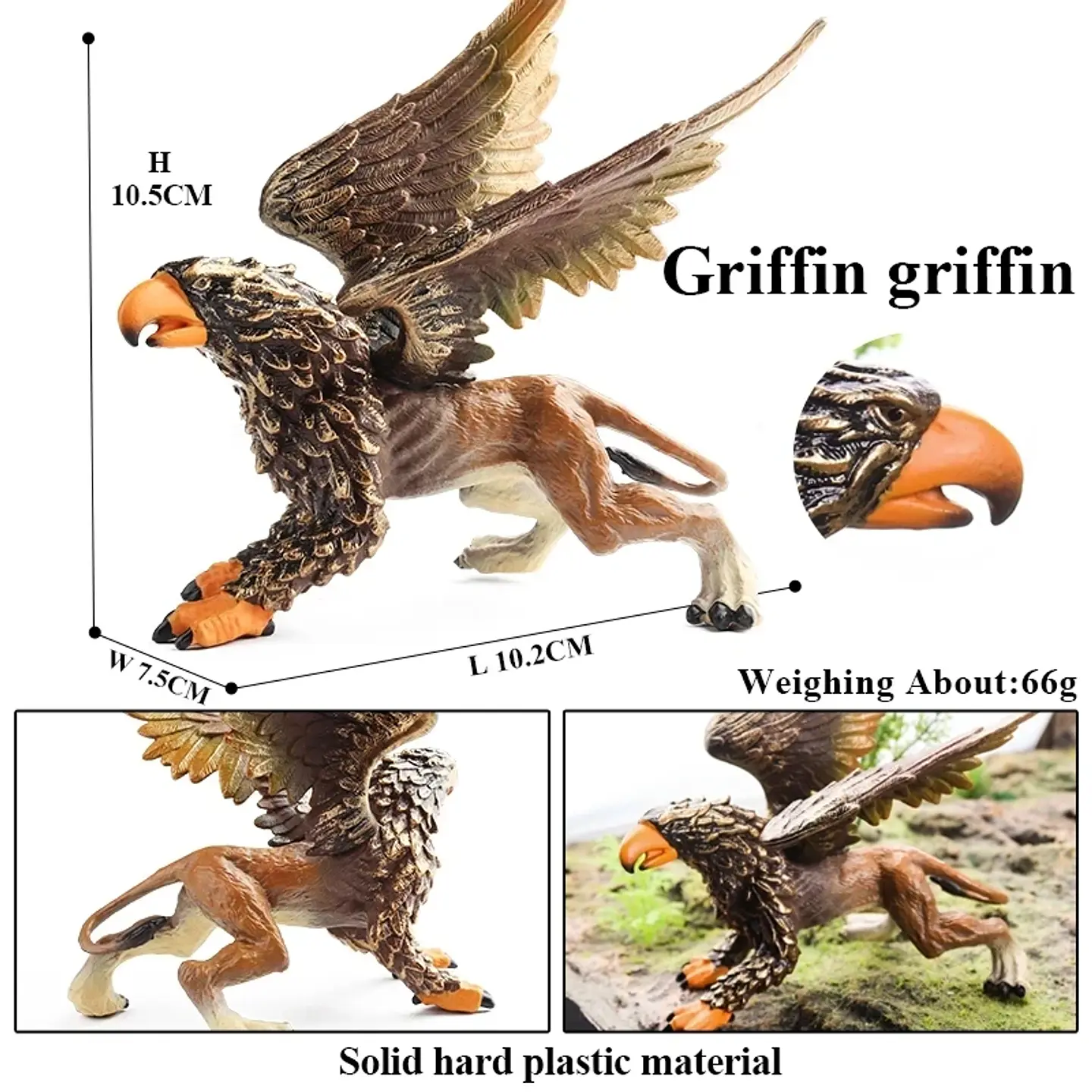 Oenux – Collection de figurines d'animaux en PVC pour enfants : créatures mythiques et dinosaures 24
