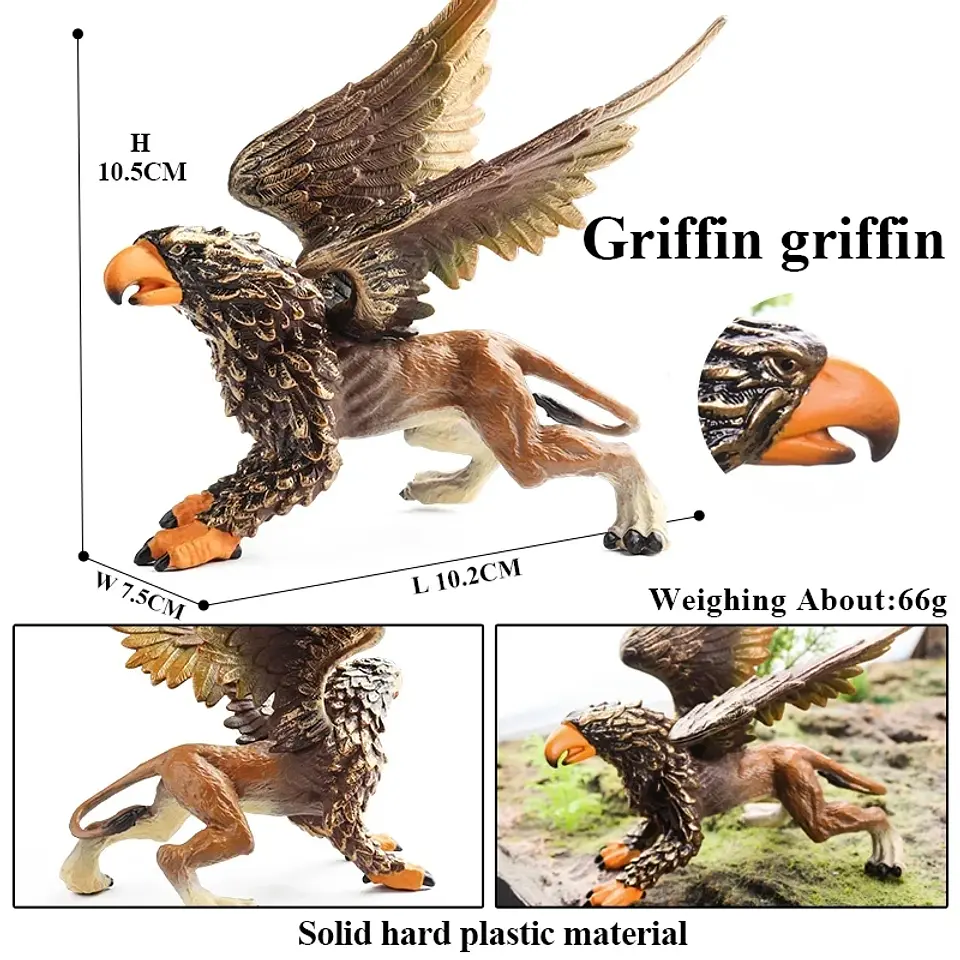 Oenux – Collection de figurines d'animaux en PVC pour enfants : créatures mythiques et dinosaures 24
