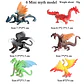 Oenux – Figurines de dragon et de phénix mythiques : modèles de créatures fantastiques en PVC pour enfants - vignette 27