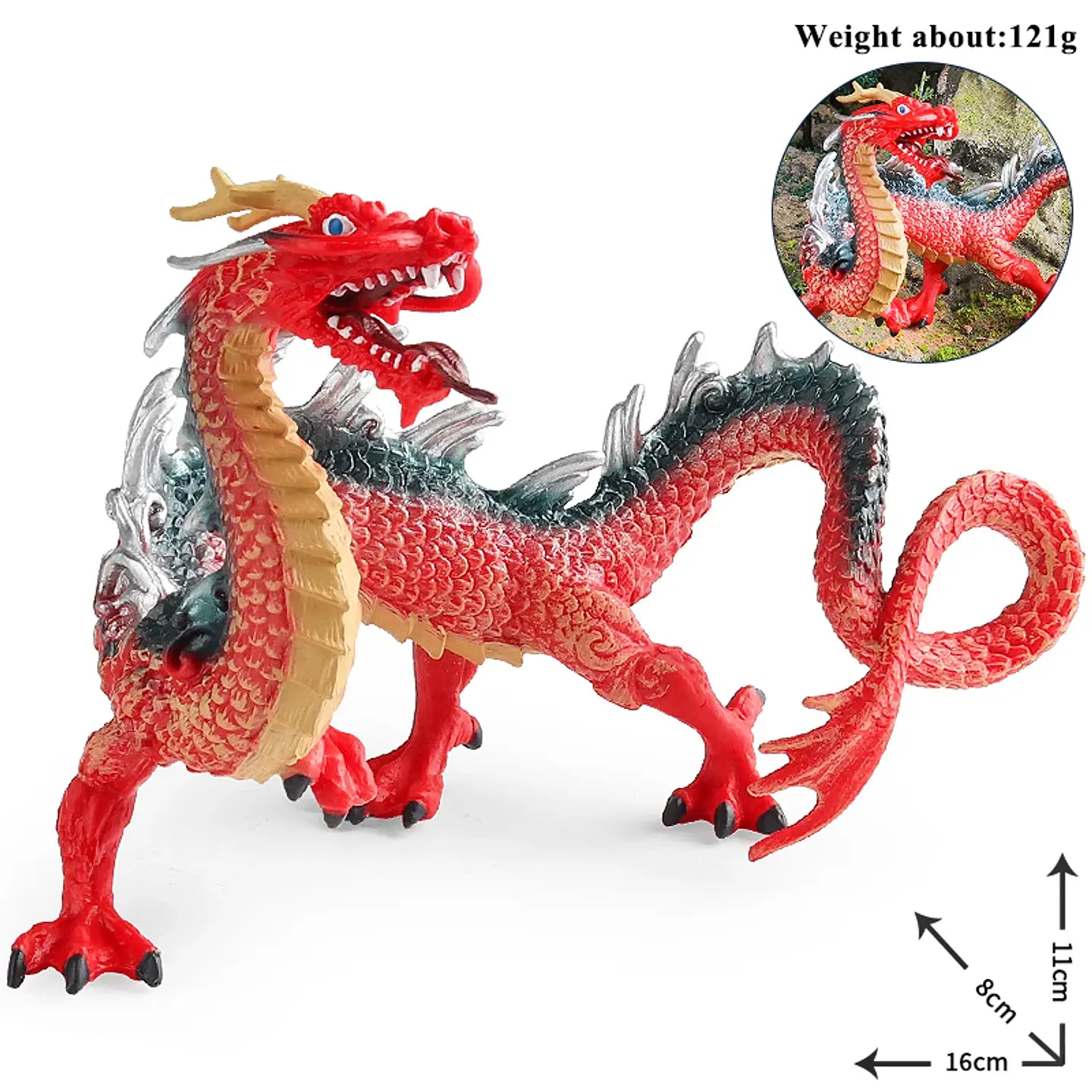 Oenux – Figurines de dragon et de phénix mythiques : modèles de créatures fantastiques en PVC pour enfants 28