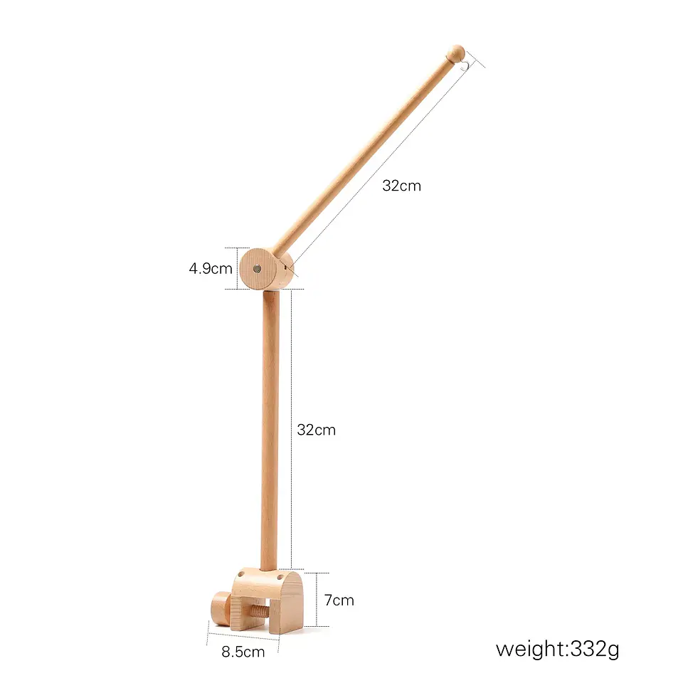 Wooden Baby Crib Mobile Felt Forest Animal Hanging Mobile for Newborns 36