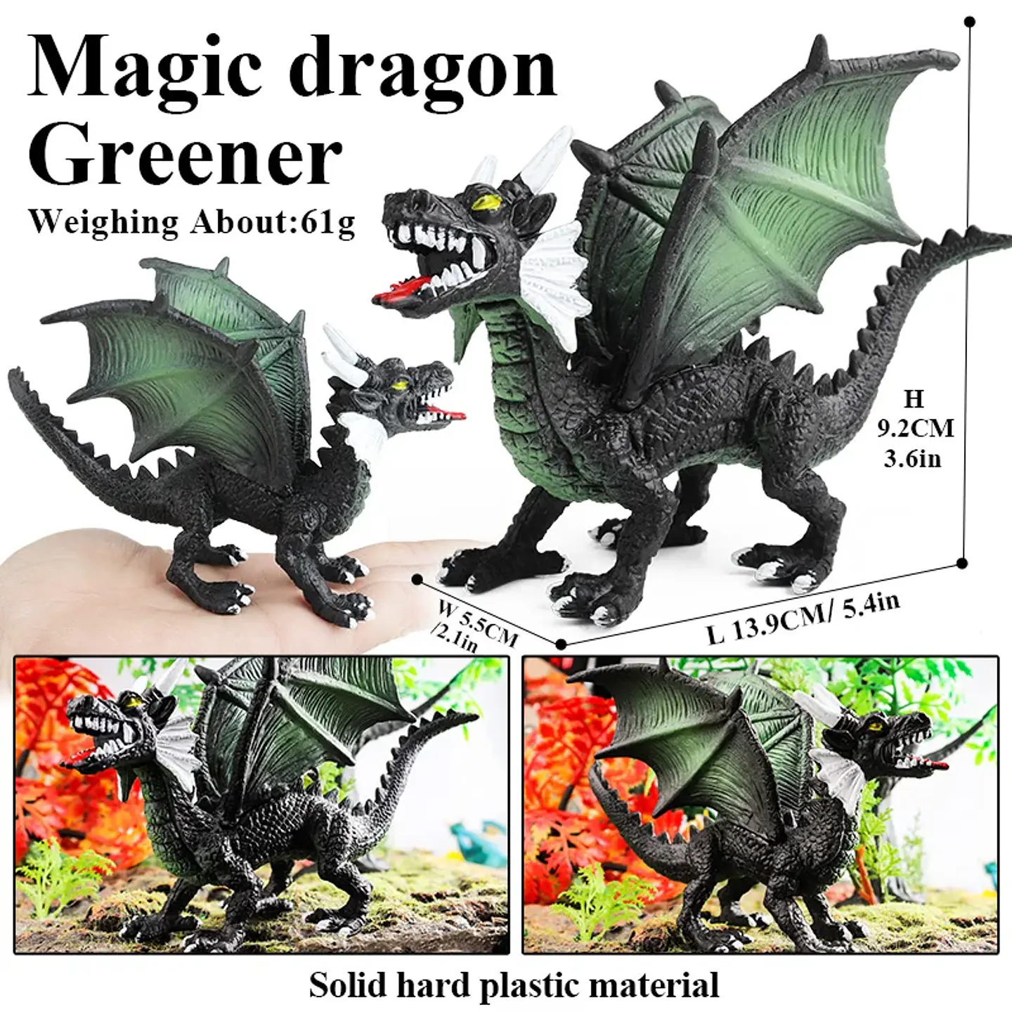 Oenux – Figurines de dragon et de phénix mythiques : modèles de créatures fantastiques en PVC pour enfants 34