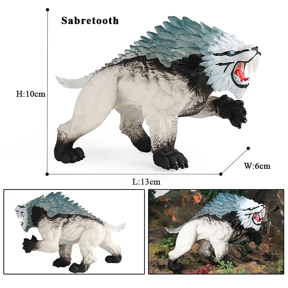 Oenux – Collection de figurines d'animaux en PVC pour enfants : créatures mythiques et dinosaures 34