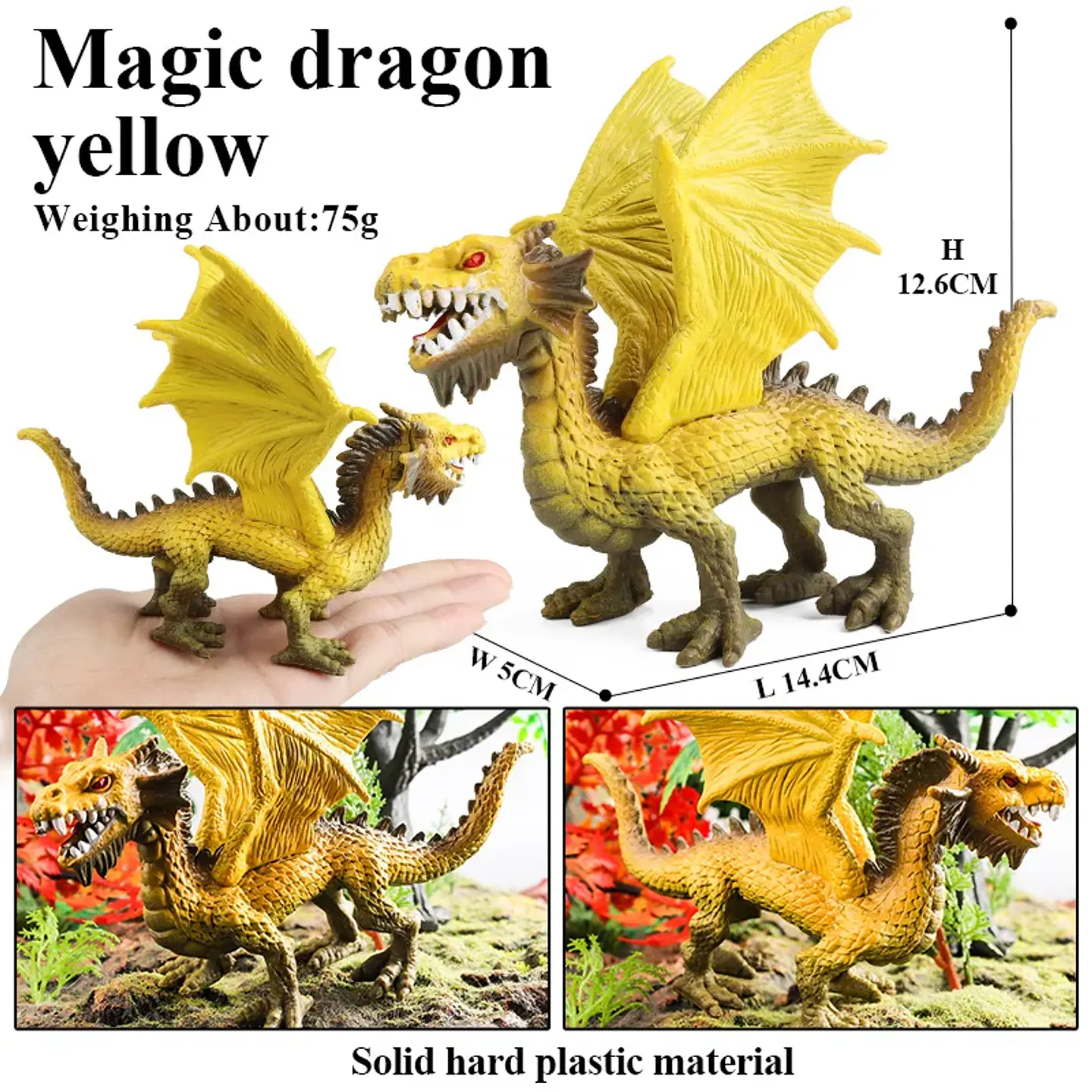 Oenux – Figurines de dragon et de phénix mythiques : modèles de créatures fantastiques en PVC pour enfants 35