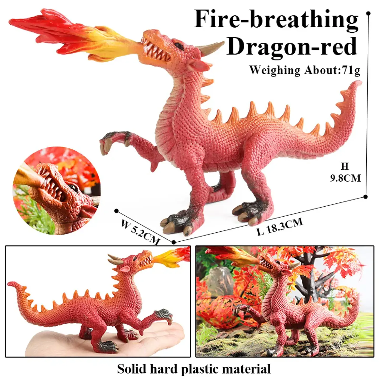 Oenux – Figurines de dragon et de phénix mythiques : modèles de créatures fantastiques en PVC pour enfants 36