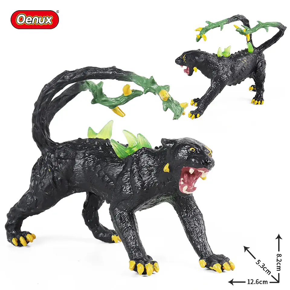 Oenux – Collection de figurines d'animaux en PVC pour enfants : créatures mythiques et dinosaures 36