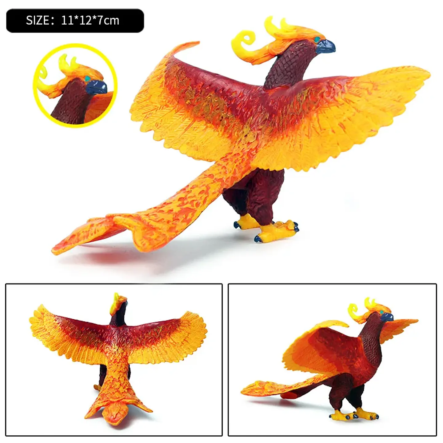 Oenux – Figurines de dragon et de phénix mythiques : modèles de créatures fantastiques en PVC pour enfants 45