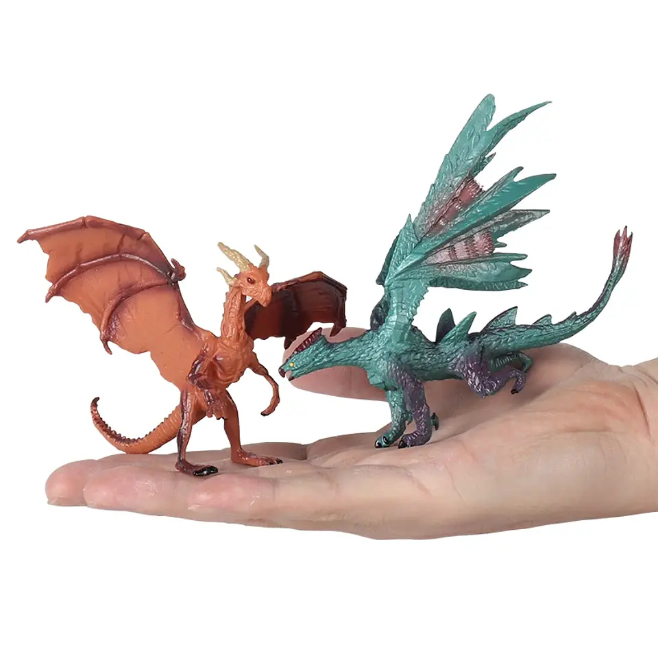 Oenux – Figurines de dragon et de phénix mythiques : modèles de créatures fantastiques en PVC pour enfants 46