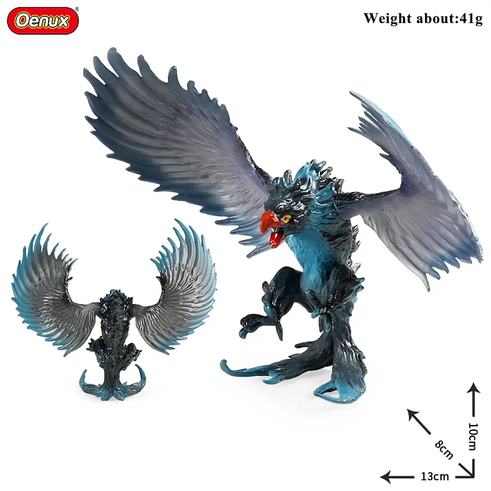 Oenux – Collection de figurines d'animaux en PVC pour enfants : créatures mythiques et dinosaures 45
