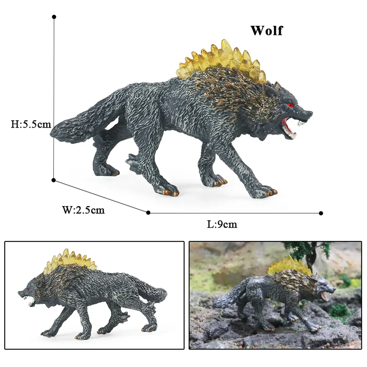 Oenux – Collection de figurines d'animaux en PVC pour enfants : créatures mythiques et dinosaures 48