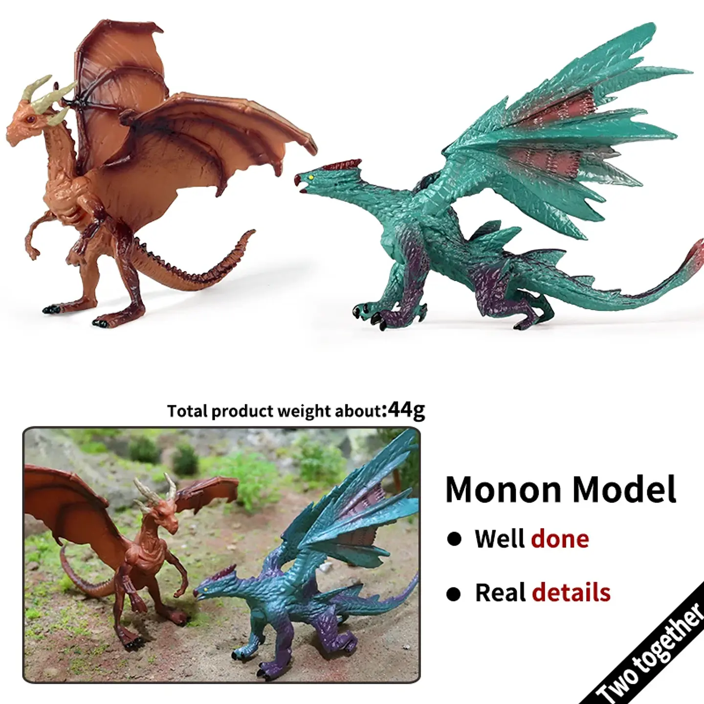 Oenux – Figurines de dragon et de phénix mythiques : modèles de créatures fantastiques en PVC pour enfants 51