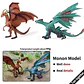 Oenux – Figurines de dragon et de phénix mythiques : modèles de créatures fantastiques en PVC pour enfants - vignette 51
