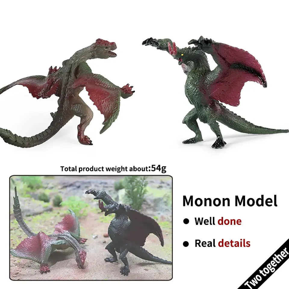Oenux – Figurines de dragon et de phénix mythiques : modèles de créatures fantastiques en PVC pour enfants 52