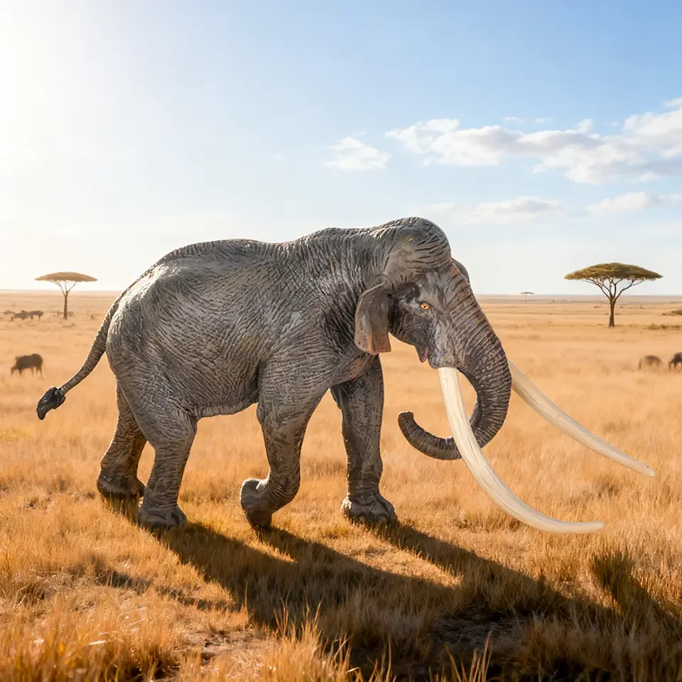 Oenux Elephant Figure Realistic PVC Wildlife Model 4