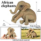 Oenux Elephant Figure Realistic PVC Wildlife Model - thumbnail 8
