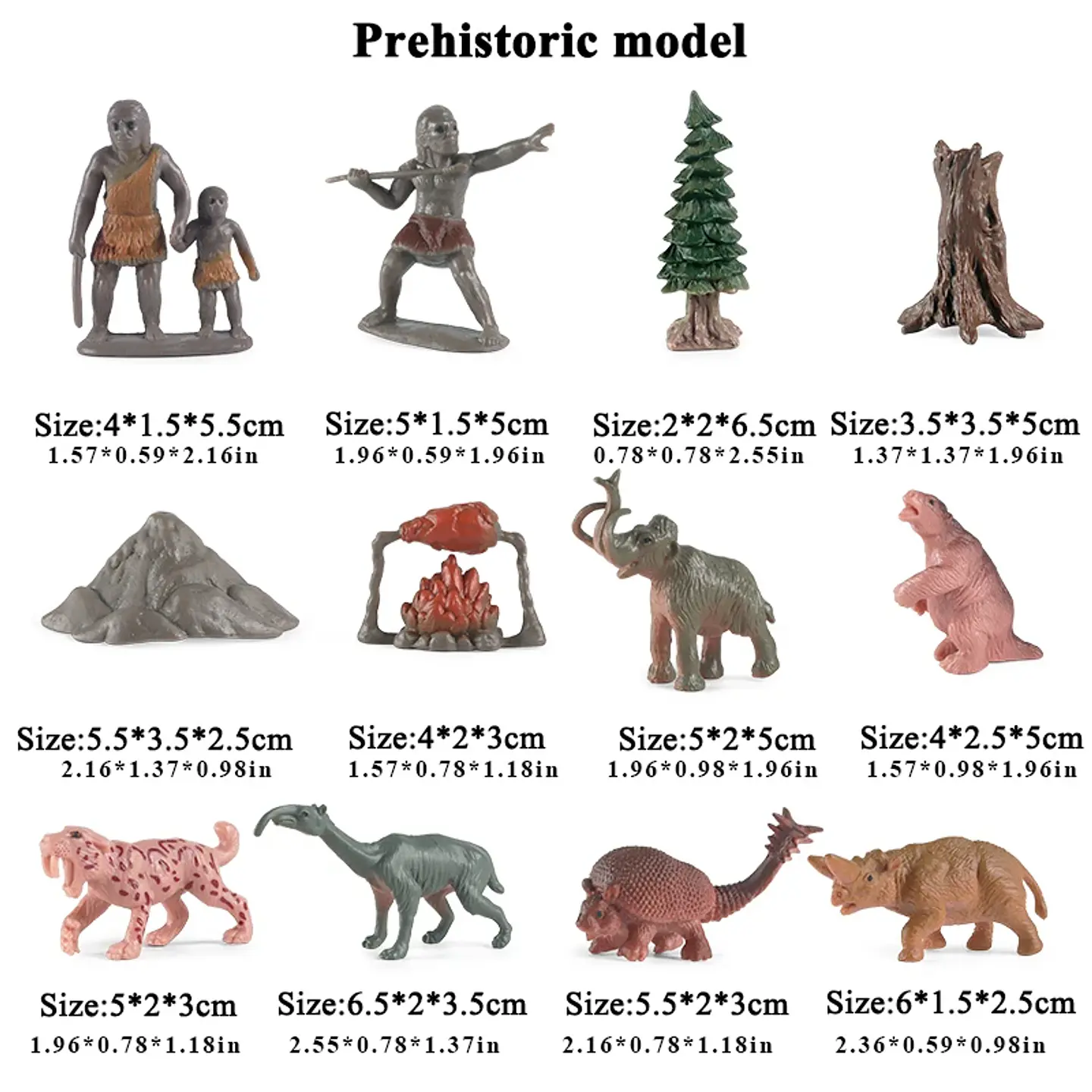Oenux Mini Animal Figures PVC Zoo Model Set 10