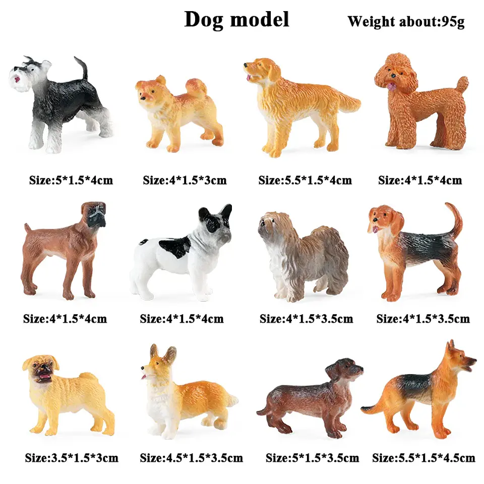 Oenux Mini Animal Figures PVC Zoo Model Set 13