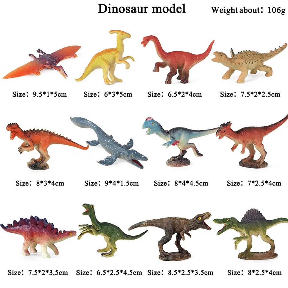 Oenux Mini Animal Figures PVC Zoo Model Set 19