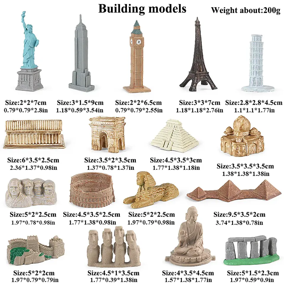 Oenux Mini Animal Figures PVC Zoo Model Set 25