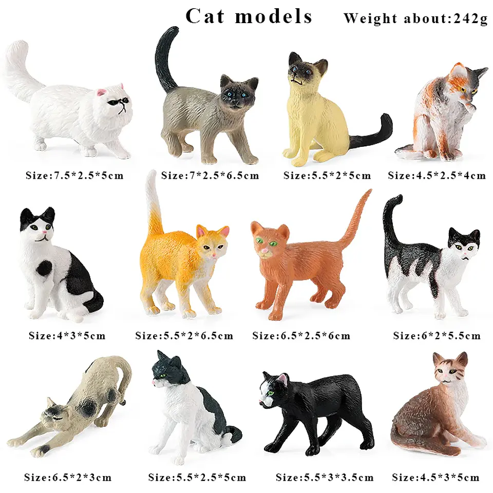 Oenux Mini Animal Figures PVC Zoo Model Set 28