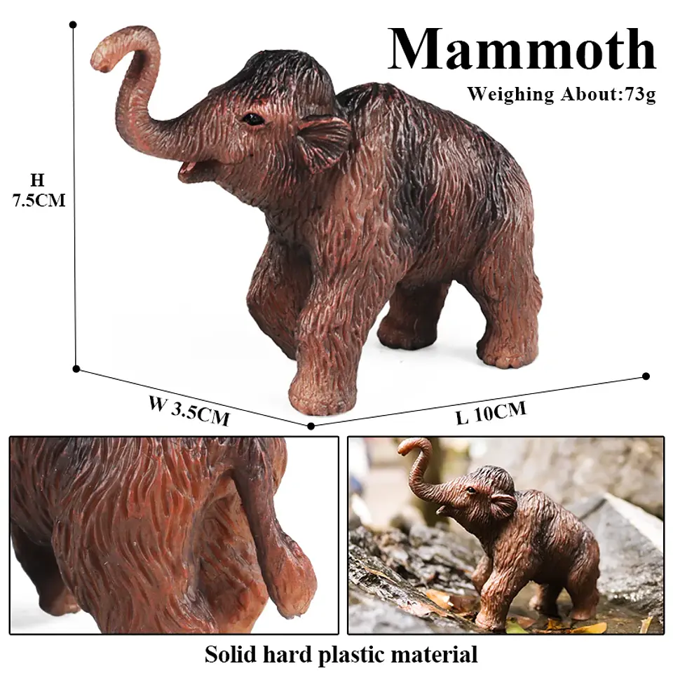 Oenux Elephant Figure Realistic PVC Wildlife Model 26