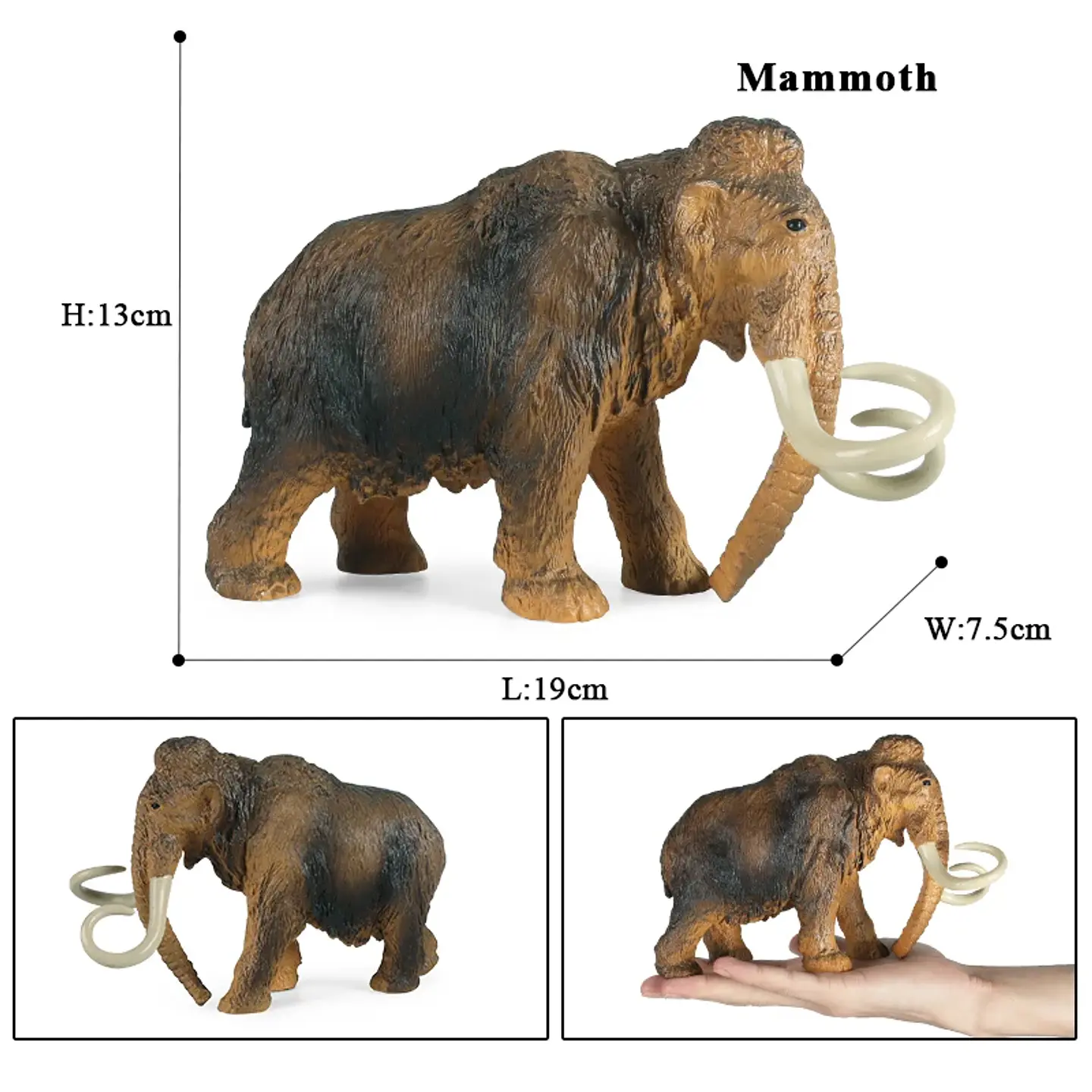Oenux Elephant Figure Realistic PVC Wildlife Model 28
