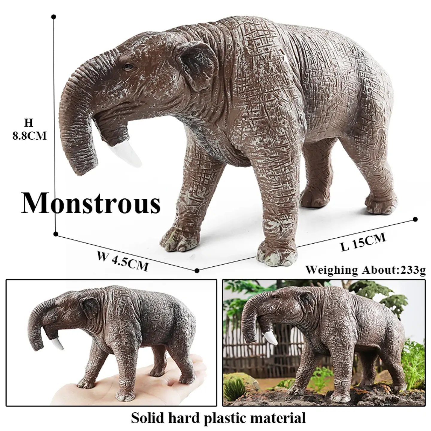 Oenux Elephant Figure Realistic PVC Wildlife Model 30