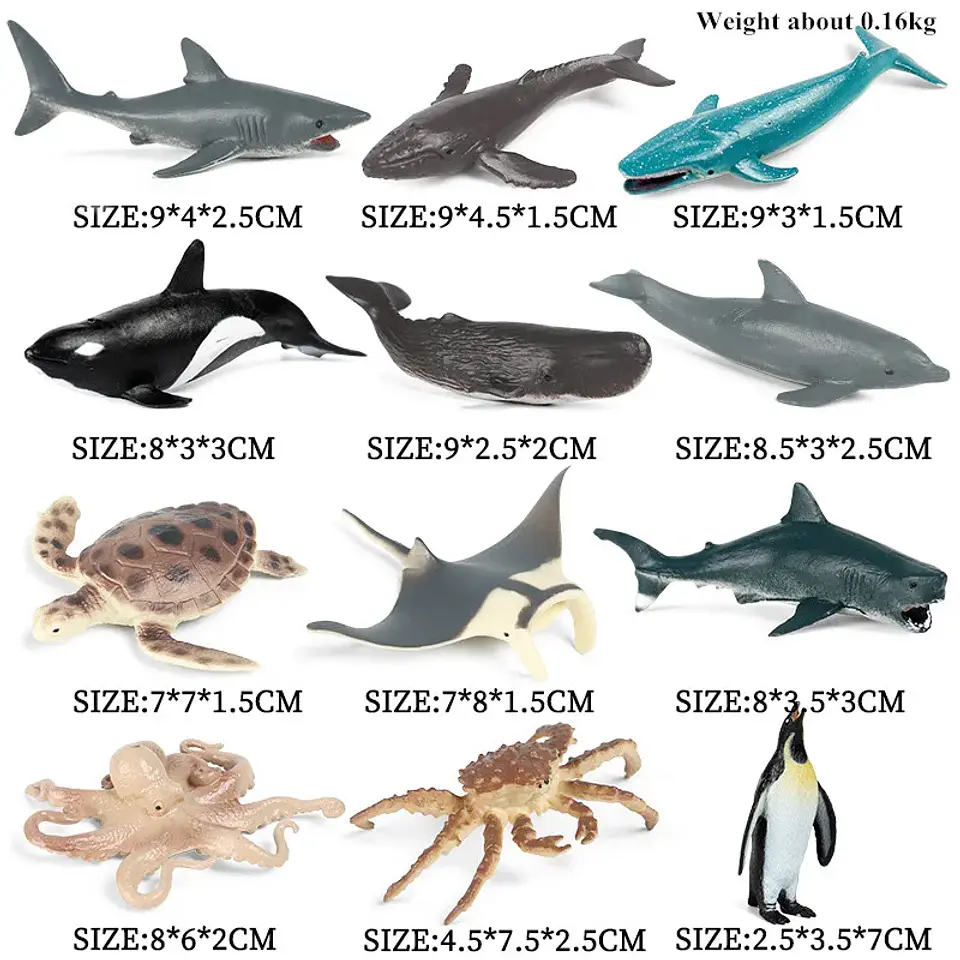 Oenux Mini Animal Figures PVC Zoo Model Set 39