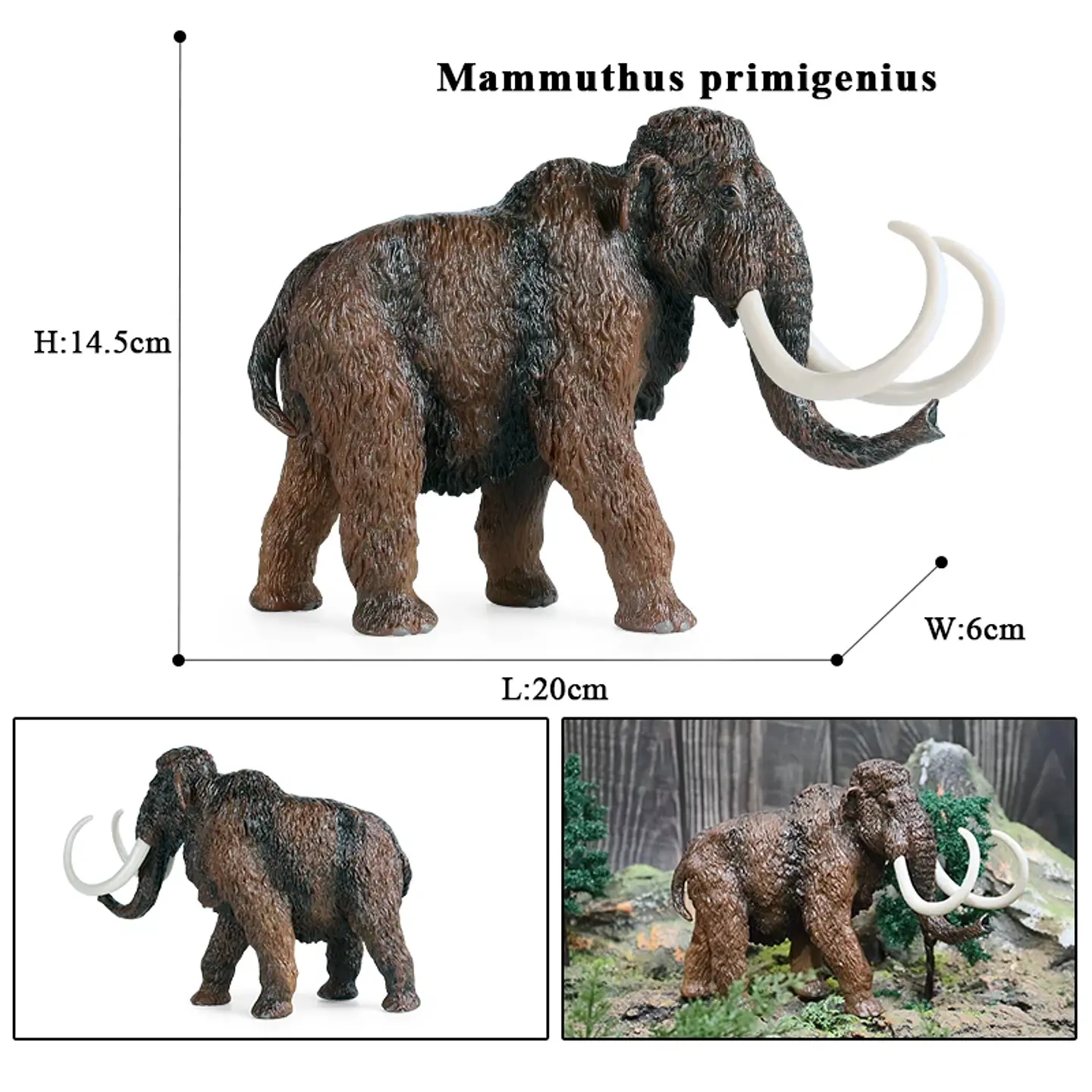 Oenux Elephant Figure Realistic PVC Wildlife Model 36