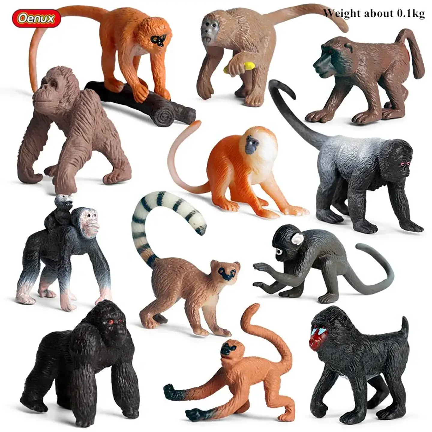 Oenux Mini Animal Figures PVC Zoo Model Set 41