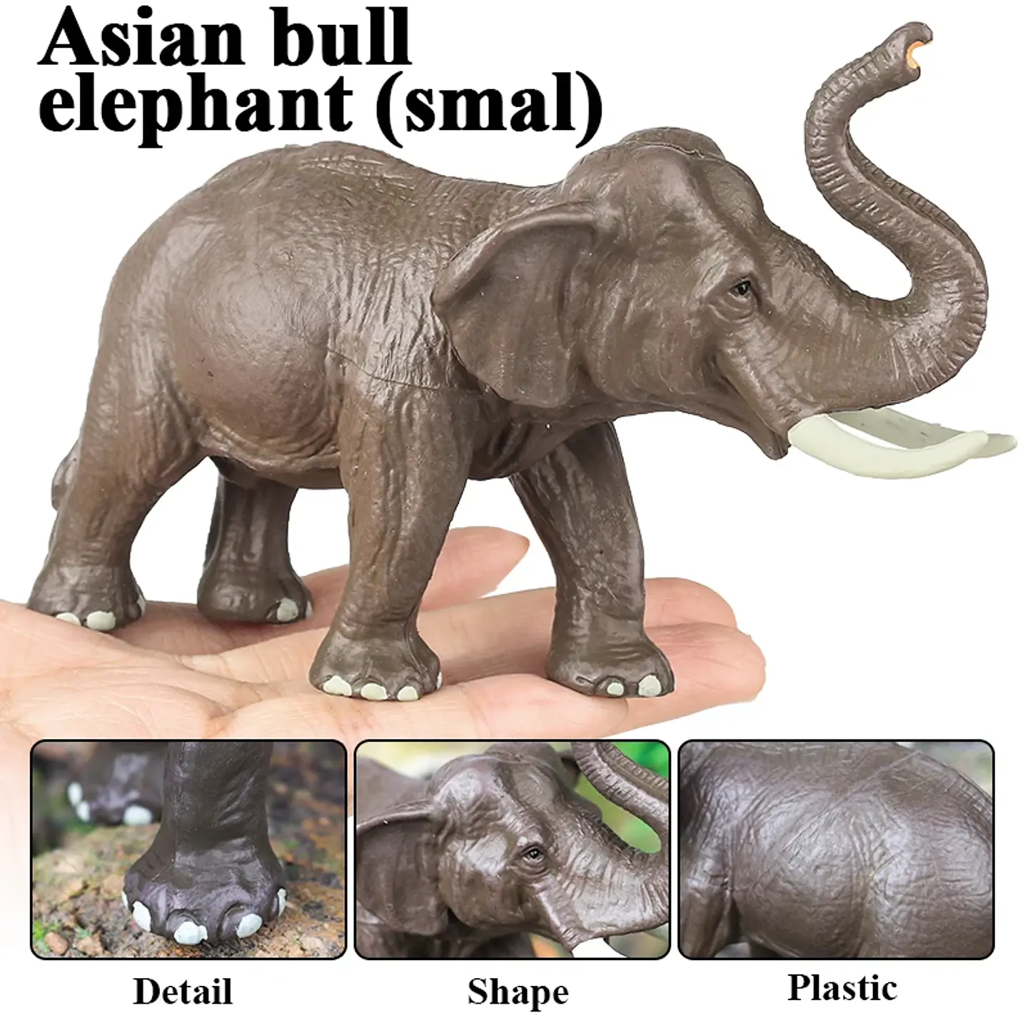 Oenux Elephant Figure Realistic PVC Wildlife Model 46