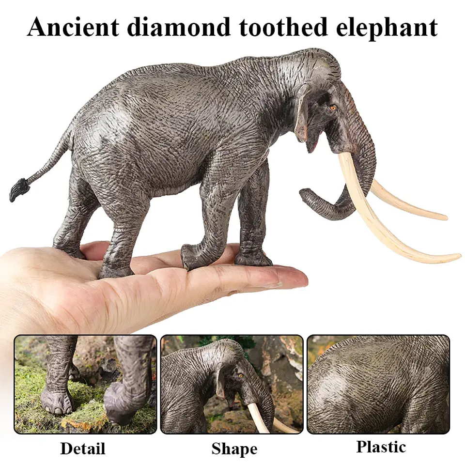 Oenux Elephant Figure Realistic PVC Wildlife Model 50