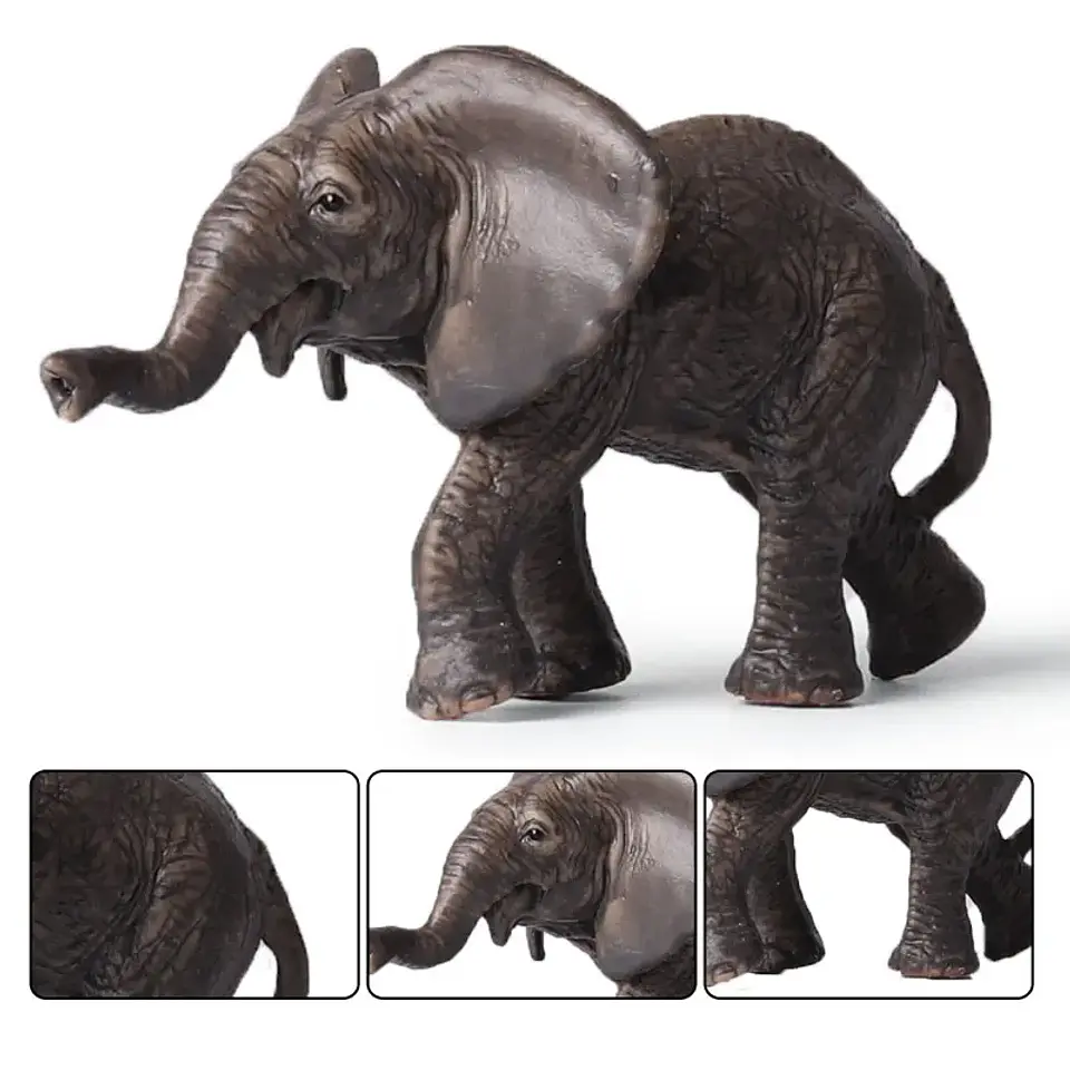 Oenux Elephant Figure Realistic PVC Wildlife Model 57