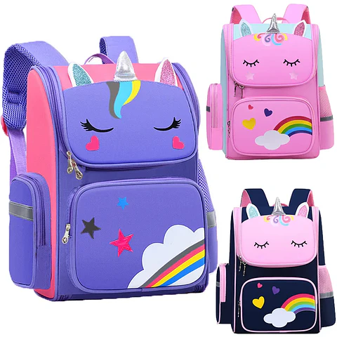 Unicorn Girls Backpack  Waterproof School Bag