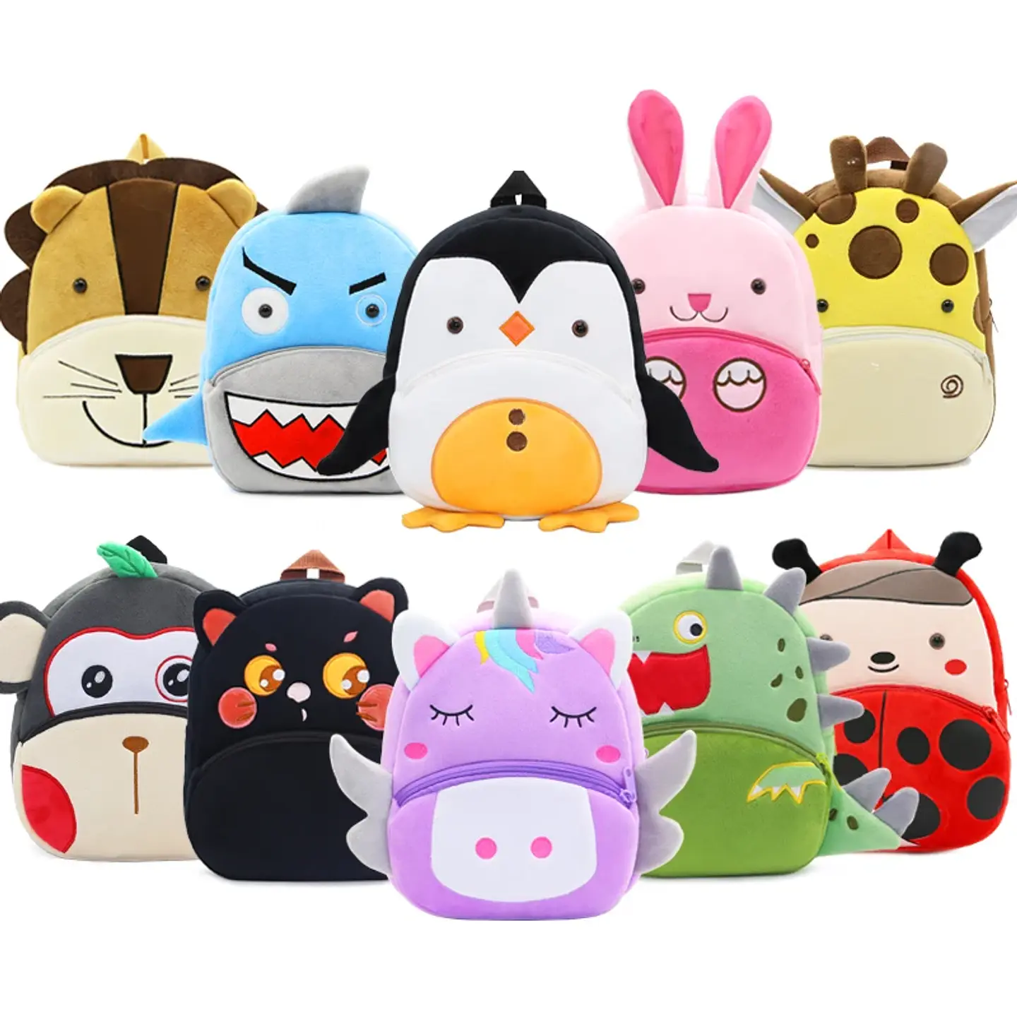 Kids Animal Plush Backpack  Cartoon School Bag 1