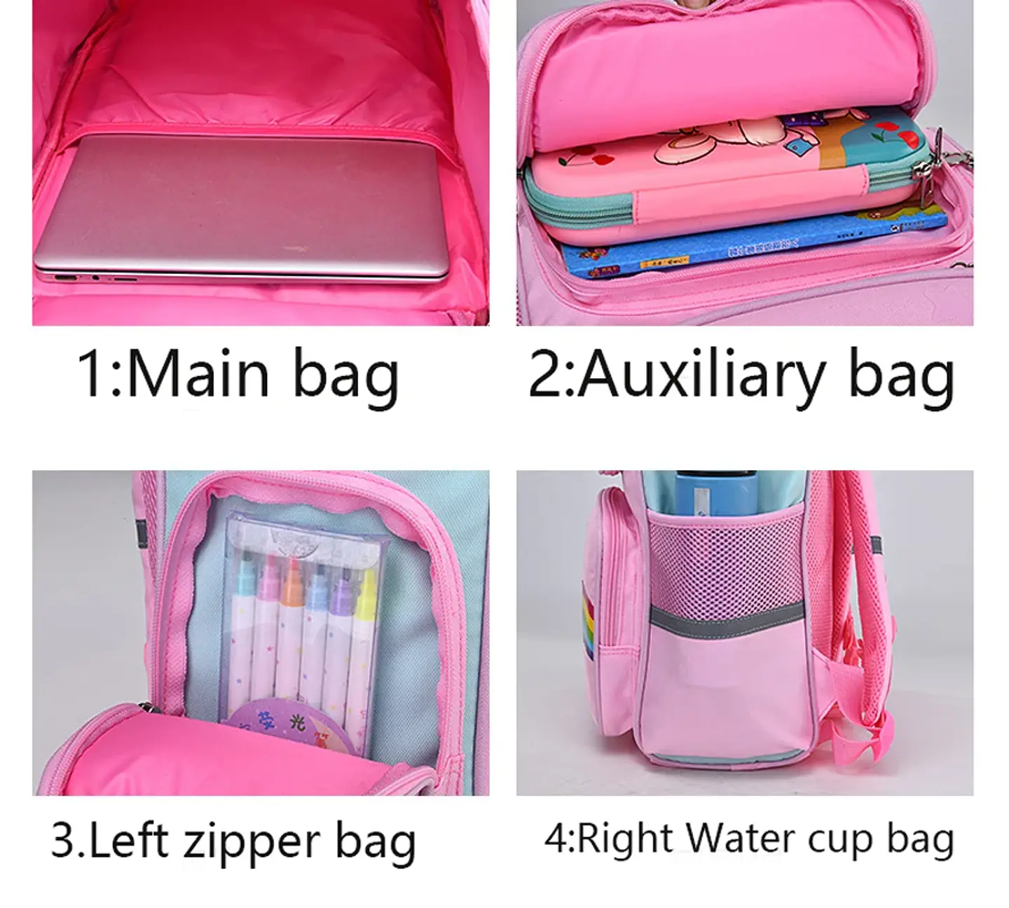 Unicorn Girls Backpack  Waterproof School Bag 5